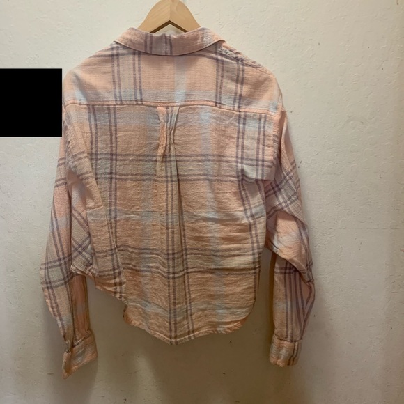 Free People Cutie Plaid Button Down Shirt Small - Picture 7 of 8